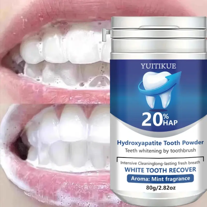 Yuitikue Deep Teeth Cleaning Powder, 80g, Removes Stains, Gradually Fades Stubborn External Pigments, Daily Use Tooth Whitening