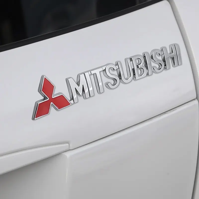 1pcs 3D ABS for Mitsubishi car letters emblem rear Tail Truck badge sticker Decal styling auto Accessories