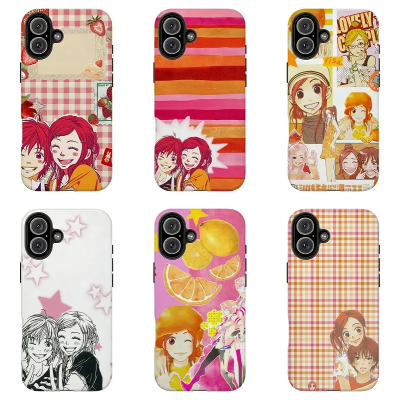 Love Com Retro Manga Striped Phone Case,For iPhone 11 12 13 14 15 16 17 pro max for Samsung S26 S25 S24 S23 S22 S21 phone Cases,Gifts For Fans Men Women,phone cases