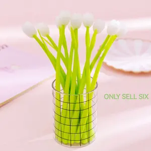 6pcs Tulip Color-Changing Neutral Pens, Quick-Dry Ink, 0.38mm Fine Tip, Smooth Writing, Ideal for Diaries, Drawing, Office Supplies