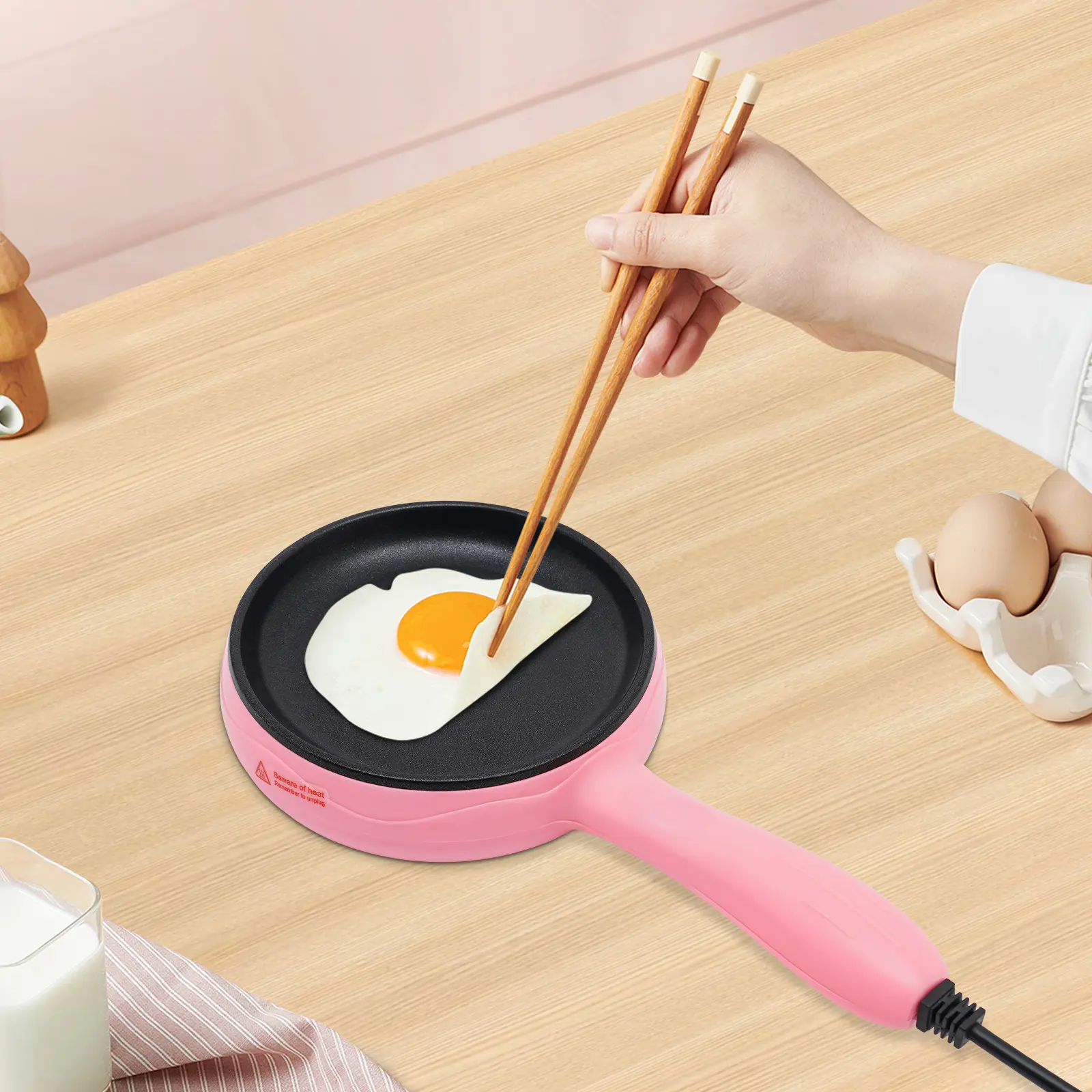Skillet 15cm Nonstick for Egg Dumpling Bacon Sausage Home Use