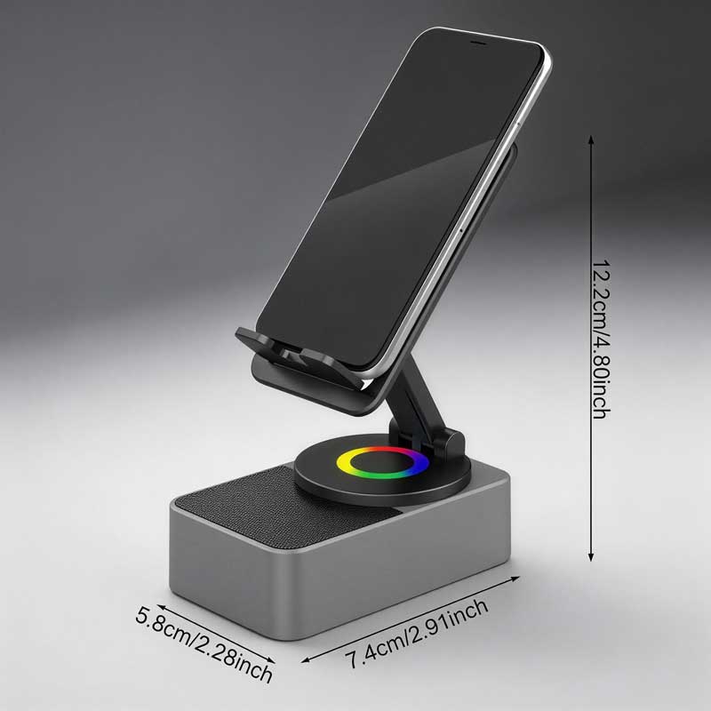 Wireless Bluetooth Audio Speaker with LED Light Phone Bracket Holiday Presents Universal Mobile Stand Mount Wireless Bluetooth Audio Speaker with LED Light Phone Bracket Holiday Presents Universal Mobile Stand Mount