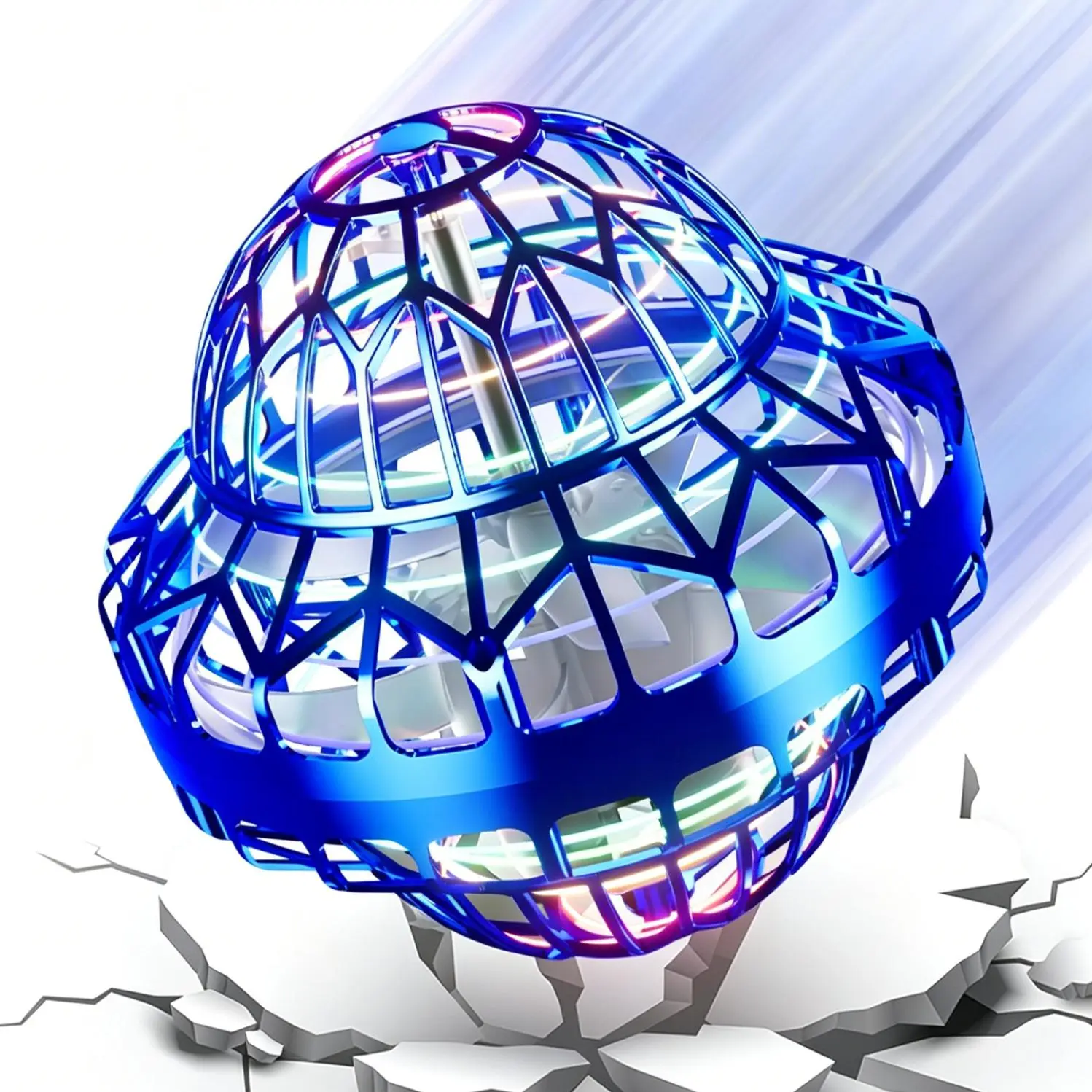 Gesture Control Flying Ball, LED Ufo Toy for Adults & Teens, Rechargeable Magic Fly Ball, Indoor Outdoor Interactive Gift, Magical Flying Ball