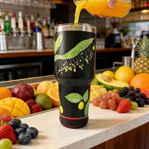 30 Oz Insulated Stainless Steel Thermos Cup with Bluetooth-compatible Speaker, 900ML Ice Bucket, Detachable Rechargeable Speaker for Hot & Cold Drinks, Insulated Flask