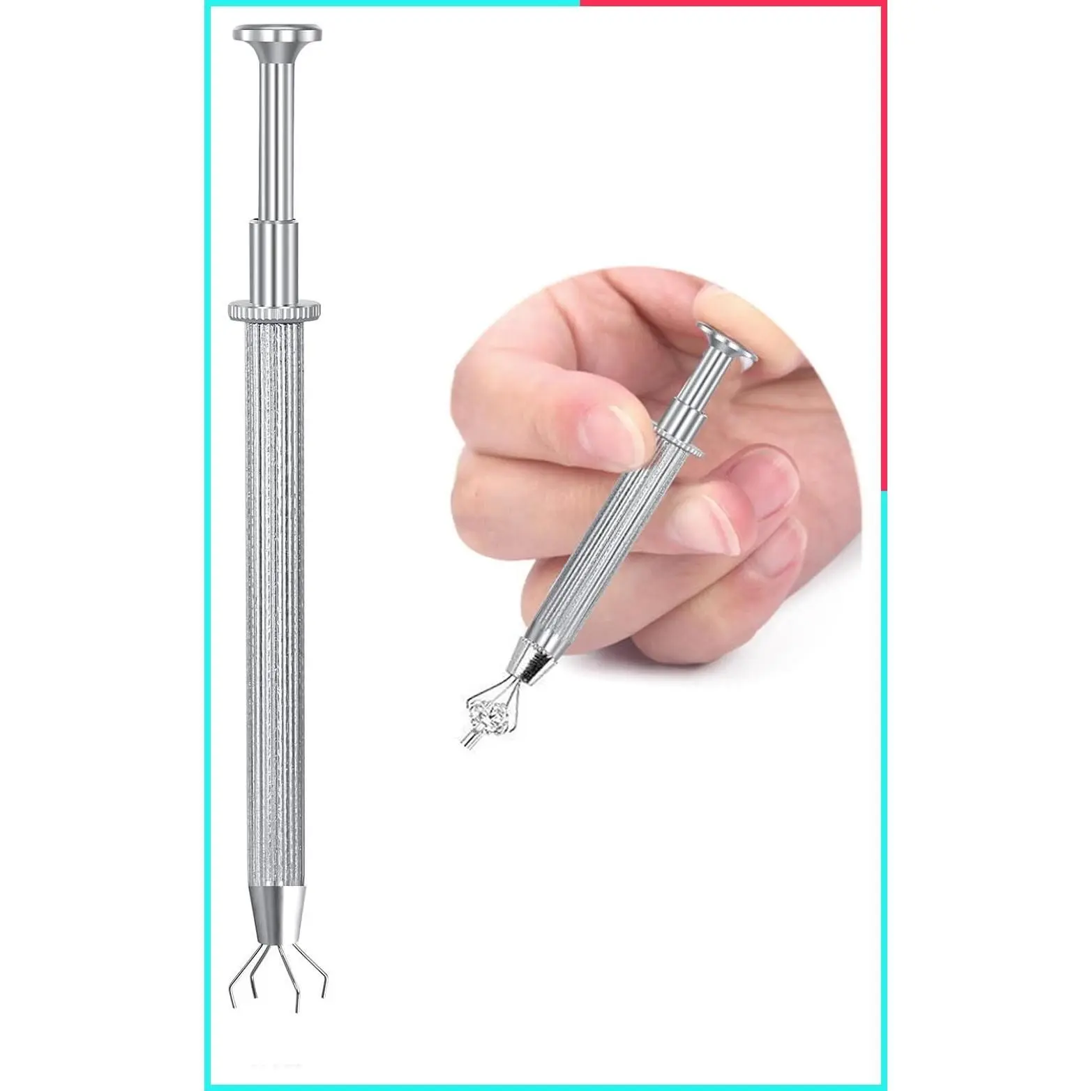 20G 16G 18G Piercing Taper Tool, Internal Threaded & Threadless Insertion Threader, Jewelry Changing Applicator for Horseshoe Nose Rings, Labret Studs, Earrings with Ball Grabber