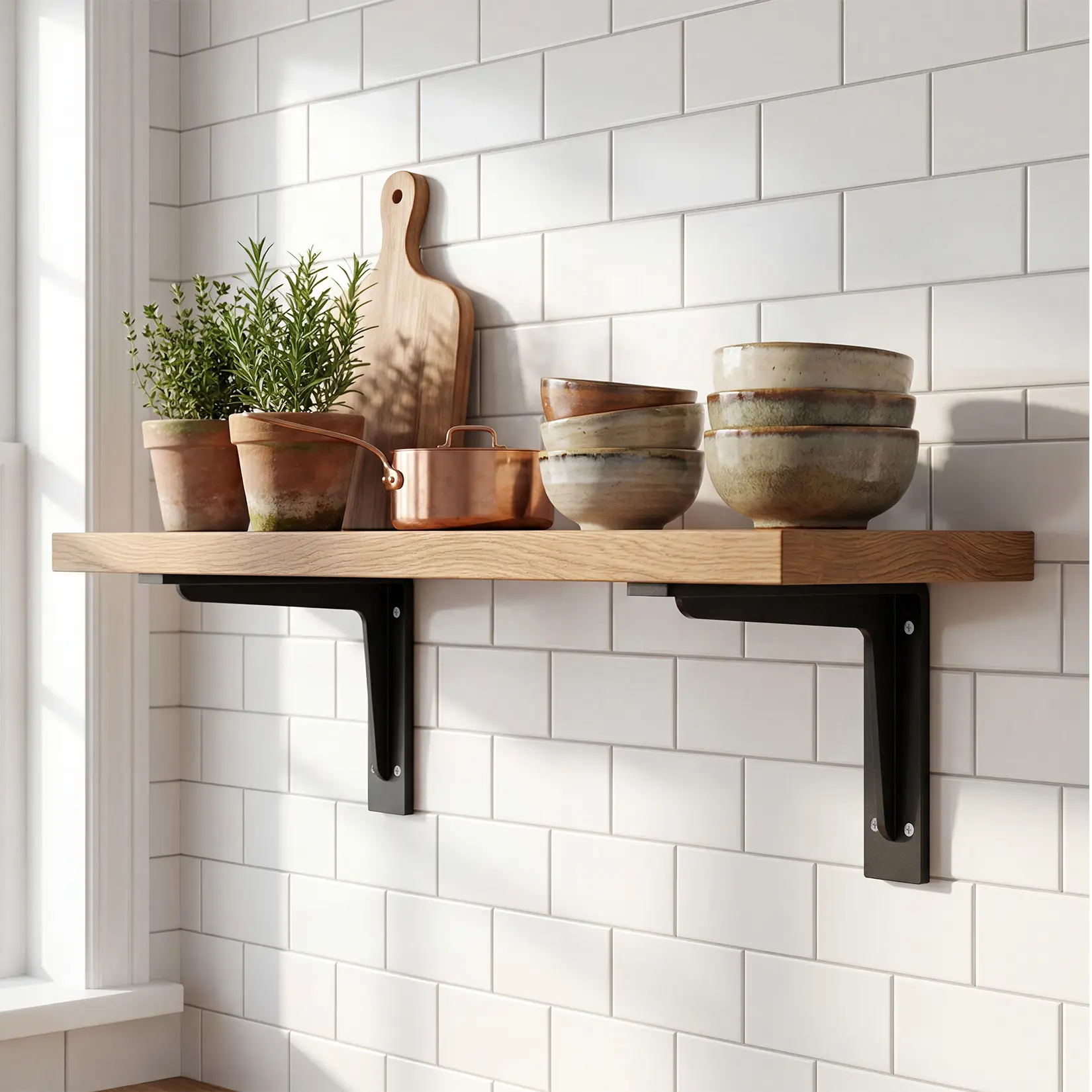 Heavy Duty l Shelf Brackets,Matte Black Stainless Steel Floating Shelf Brackets,19.3in Thick 4.2mm Wall Mount Support Brackets for Wood Floating Shelves,Kitchen Bedroom Storage Decor