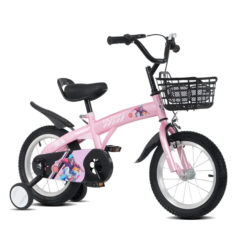 FKZNPJ 18 Inch Kids Bike with Training Wheels & Kickstand, Adjustable Seat Height Sport Bicycle for Boys Girls Ages 5-10, Children’s Beginner Bike for 45-57 Inch Tall Kids, Durable Youth Bike with Multiple Color Options for Outdoor Riding