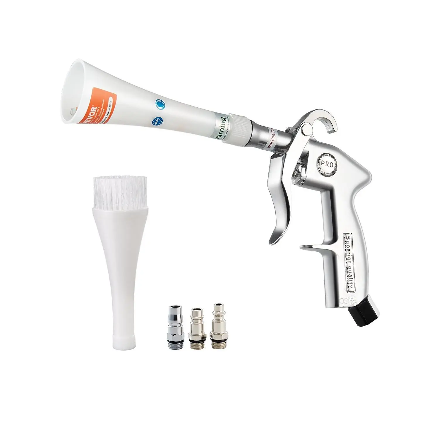 VEVOR Power Car Cleaning Gun, High-Pressure Air Surface Tool with 2 Set Nozzles, 360° Rotation Nozzle, 6-9.2 Bar Dust Blasting, 1/4 NPT Air Compressor Compatible for Quick Dust & Dirt Removal, Blow Dust
