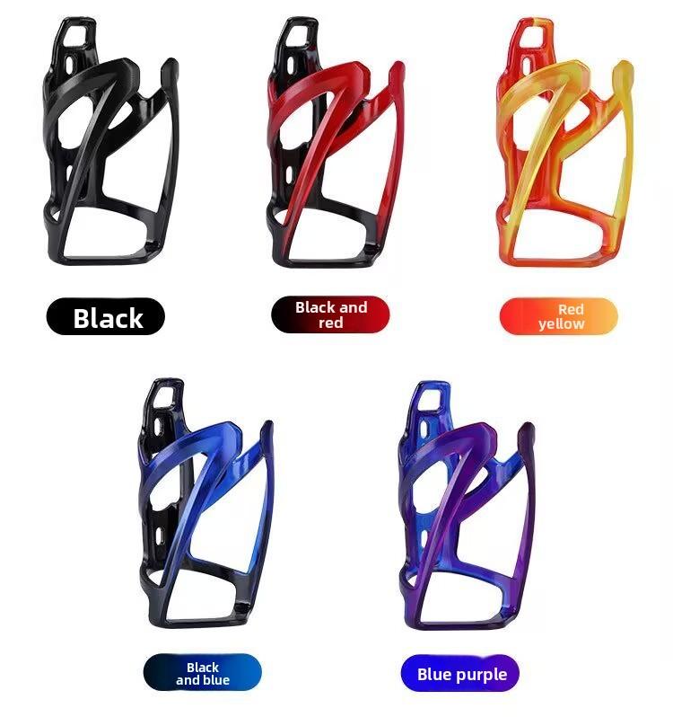 Mountain and Road Bike Water Bottle Holder Quick-Release Mount & Screw Wrench Options Black Black-Red Black-Blue Blue-Purple Hole-Free Installation Safe & Stable Plastic Resin Material