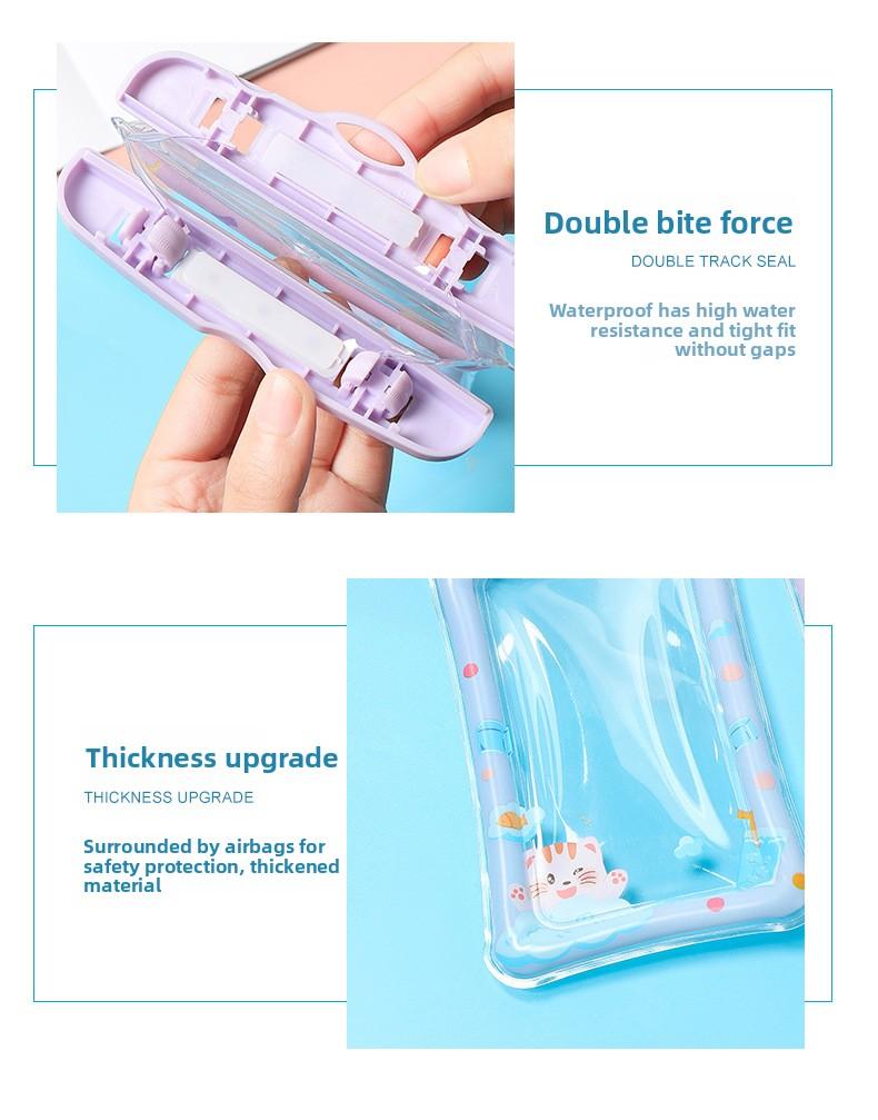 Waterproof mobile phone bag, transparent waterproof mobile phone case lanyard, better buoyancy on the inflatable edge, suitable for swimming, cruises, diving, kayaking, hot springs, SPA mobile phone bags