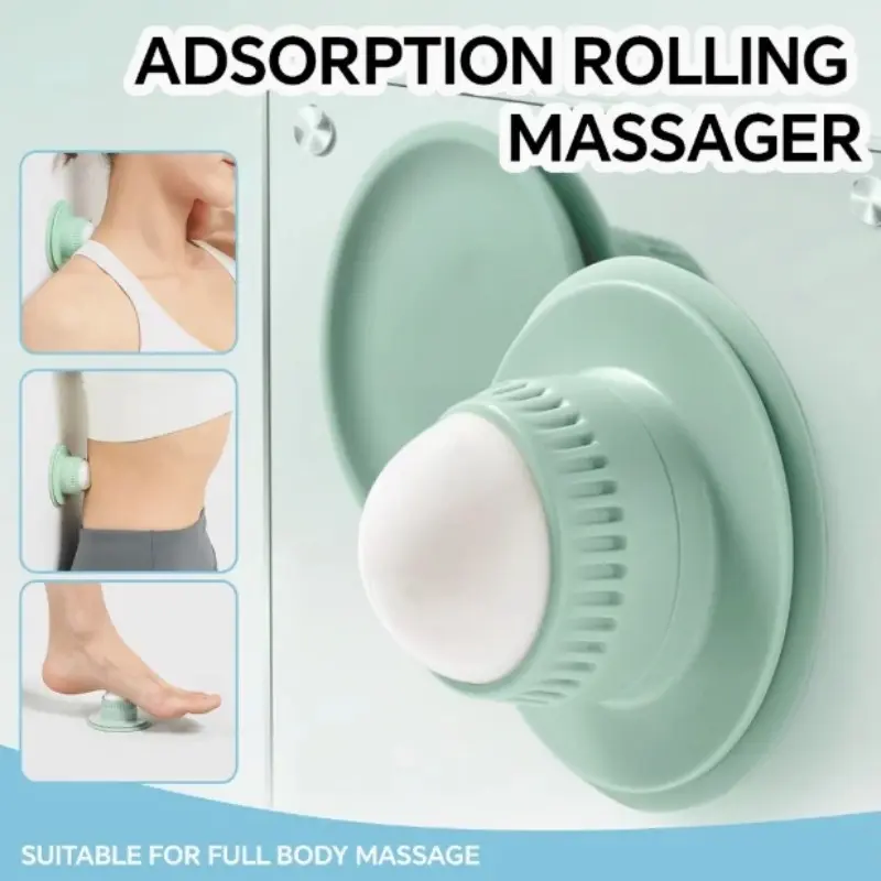 1pc Massage Roller Ball, Manual Muscle Massager, Compact Rotating Massager, Back Arm Neck Relaxer, 360° Swivel Design, Wall Mountable