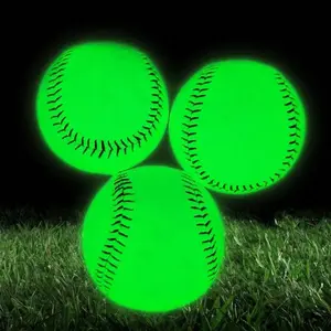 3PCS Light Up Baseball Glow in The Dark Light up Glow Balls Official Size Baseball Gift and Baseball Fans Baseball Accessories