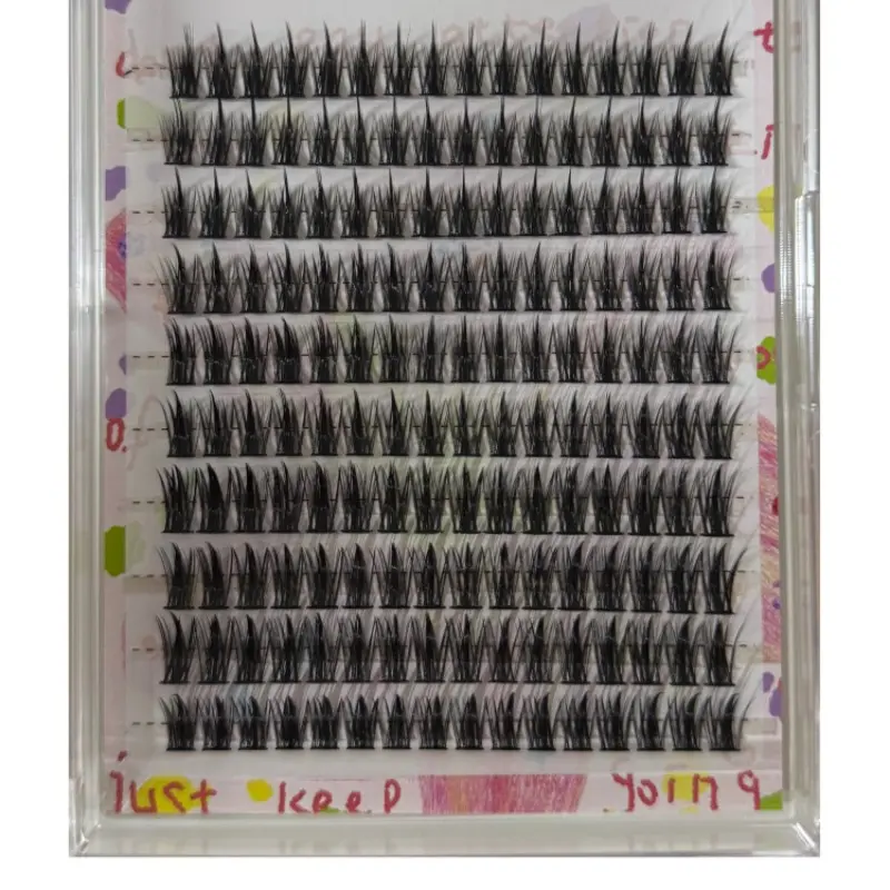 Yn Self-Made Eyelash Extensions, 160 Lashes, 60D Wheat Style, 0.07mm Thickness, 11-13mm Length, Fluffy D Curl, Solid Form