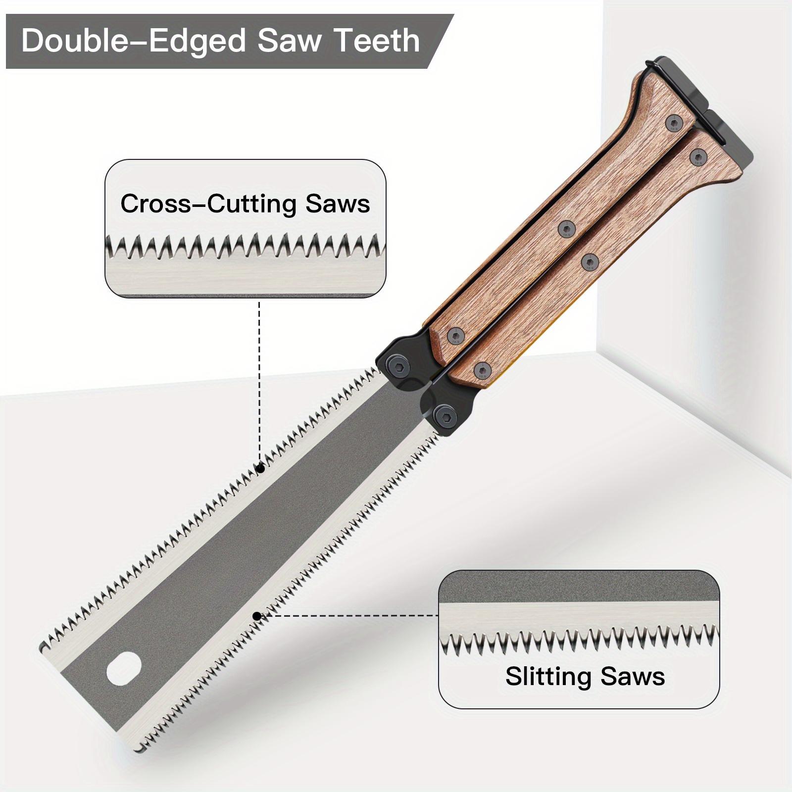 Folding Saw SK5 Steel Heavy Duty Pocket Garden Saw Japanese Flush Cut Trim Saw for Woodworking Hand Tools with Sharp Blade and Ergonomic Cutting Handle