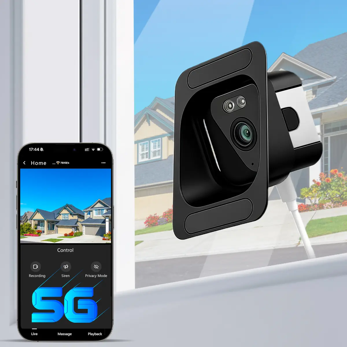 HD Home Security Dome Camera, 5G/2.4G WiFi, Full Color Night Vision, Motion Detection, 2-Way Audio, Easy Install, 24/7 Recording Indoor Surveillance Cam, Wireless Security Cameras
