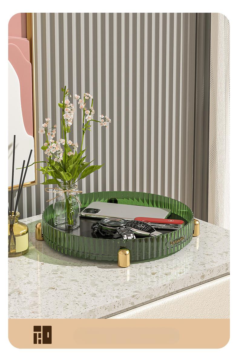 rotating cosmetic organizer, large capacity transparent acrylic for storing cosmetics and skincare products, multi-layer rotating perfume organizer with li