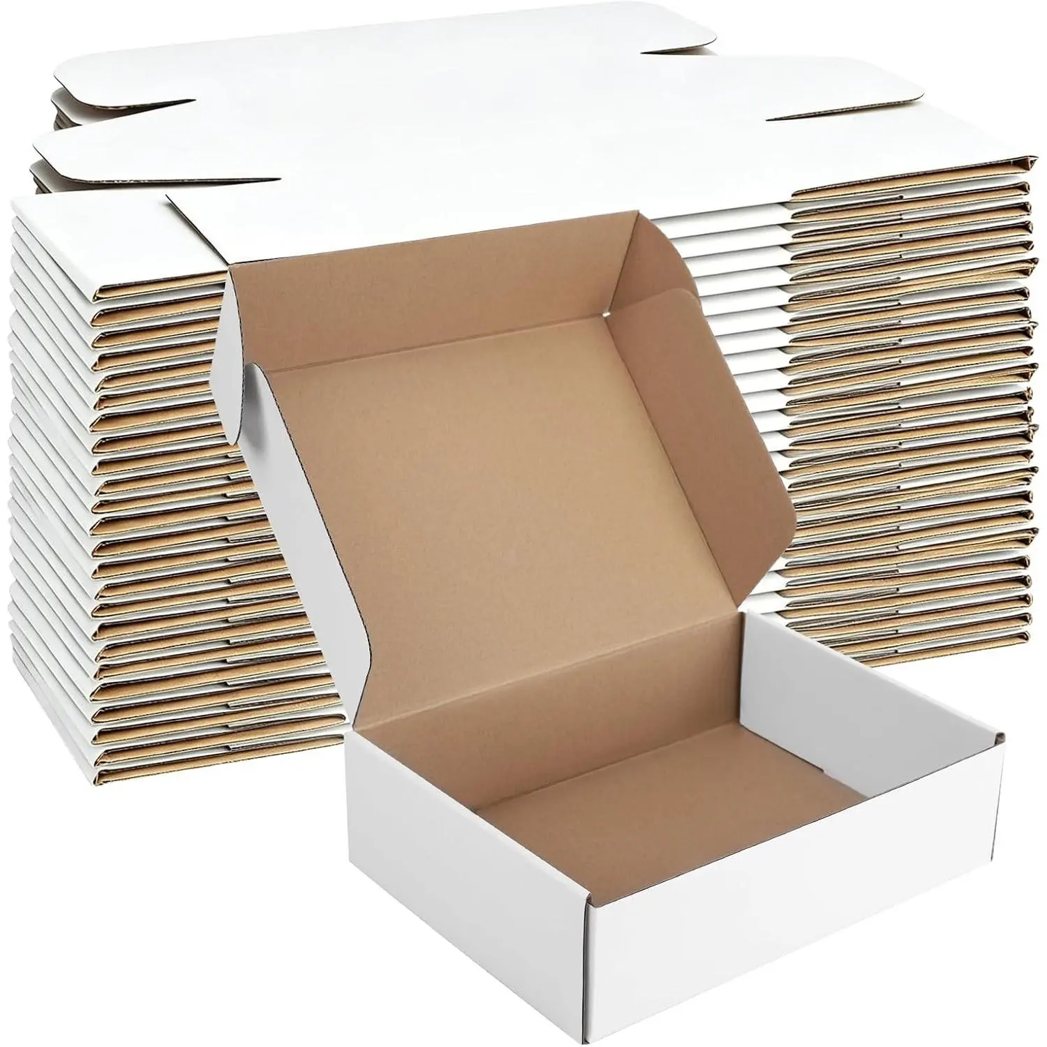 12x9x4 Inches White Corrugated Shipping Boxes, Set of 25, Mailer Boxes for Small Business