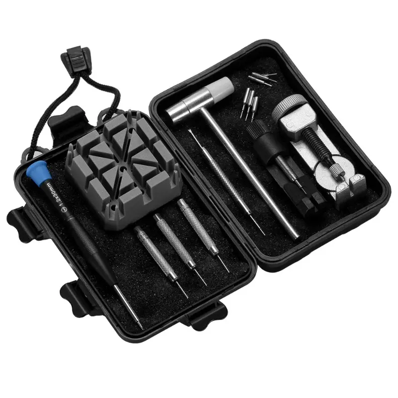 15Pcs Watch Link Removal Kit, Watch Repair Tool Kit, Watch Battery Replacement Tool Kit, Suitable for Seiko for CASIO Mechanical Watches and Quartz Watches, DIY Enthusiasts of Stainless Steel Watch Straps