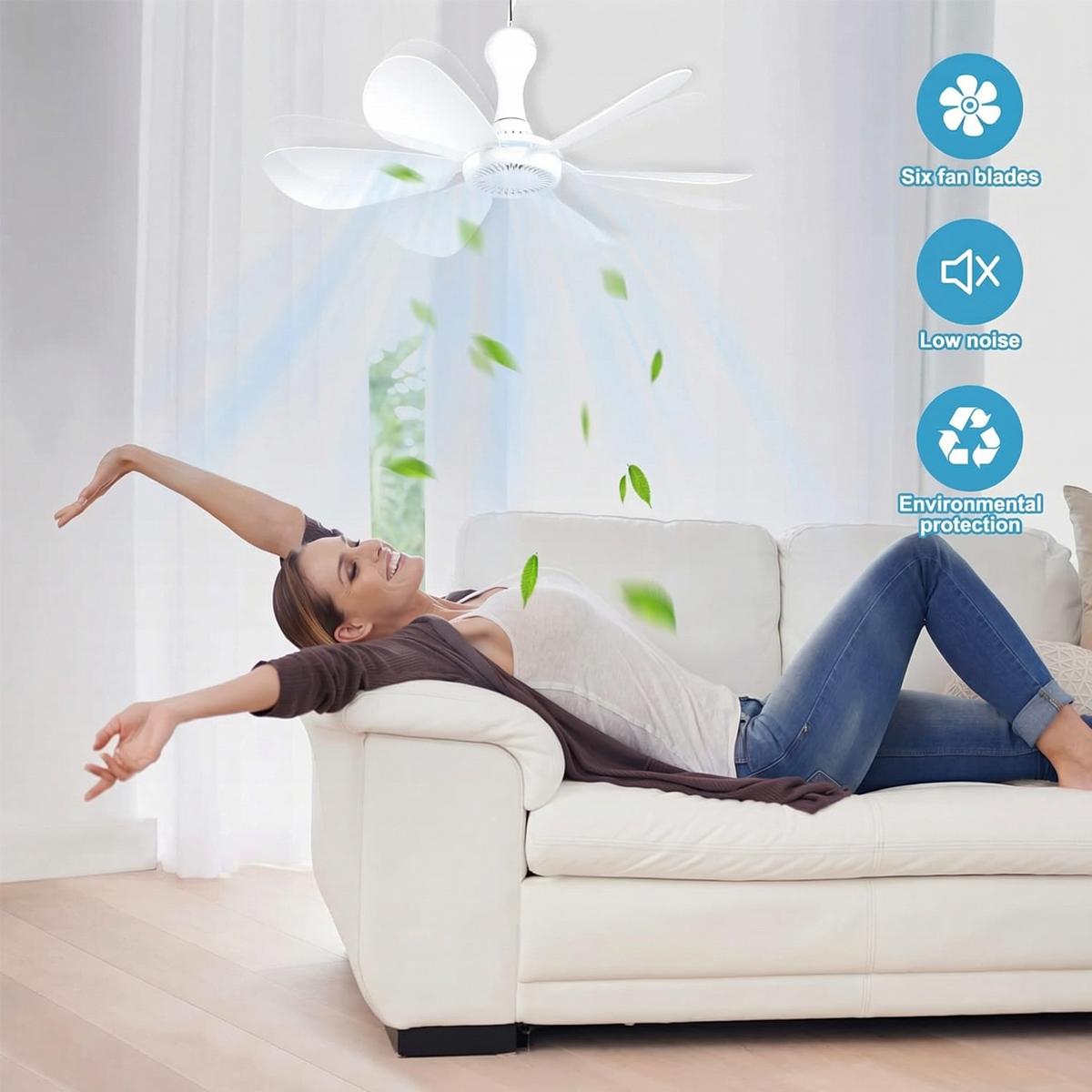 USB Mini Small Ceiling Fan Quiet Camping RV Fans Timing,Speed Emergency Portable Outdoor Hanging Gazebo Canopy Dorm Silent For Grow Tent,Hiking,Outages USB Ceiling fan Home Room with Remote