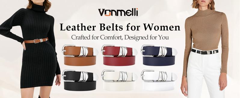 Women's Belt for Jeans Dress Leather Belt for Women Fashion Waist Ladies Belt with Sliver Buckle gold buckle