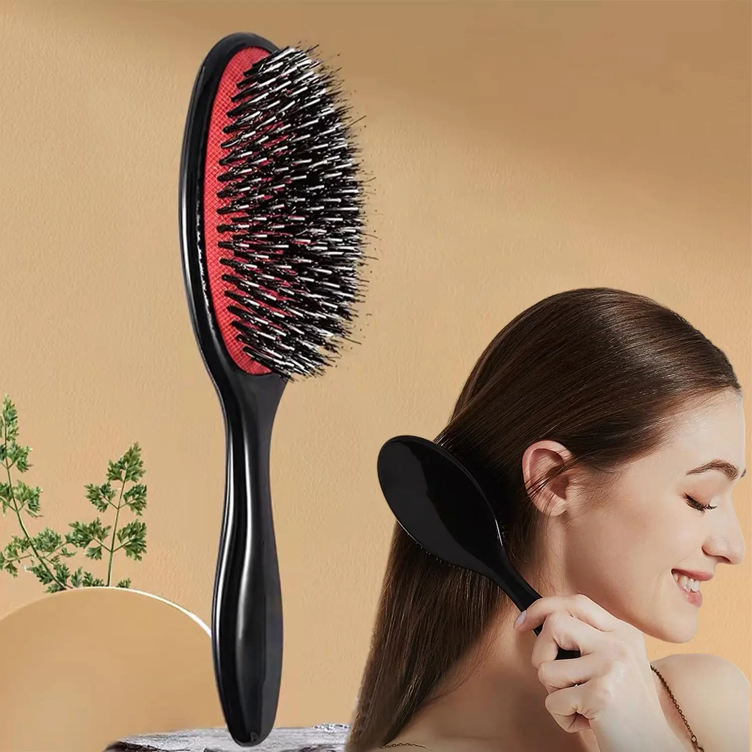 Scalp Massager Hair Brush, Hairdressing Detangling Comb, Salon Hairbrush, Heatless Haircare & Styling Tool, Hair Styling Tools, Hair Brush for Curl Hair Detailing, Valentine's Day Gift