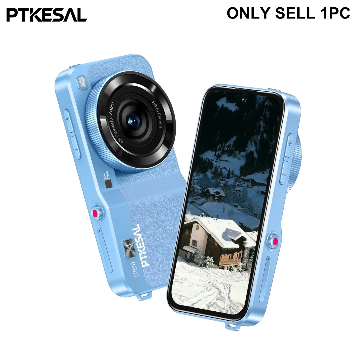 PTKESAL‑ portable smart phone mini, 2+16GB large storage, 3.75-inch small screen, MTK6580 quad-core, 2350 mAh battery Android 10.
