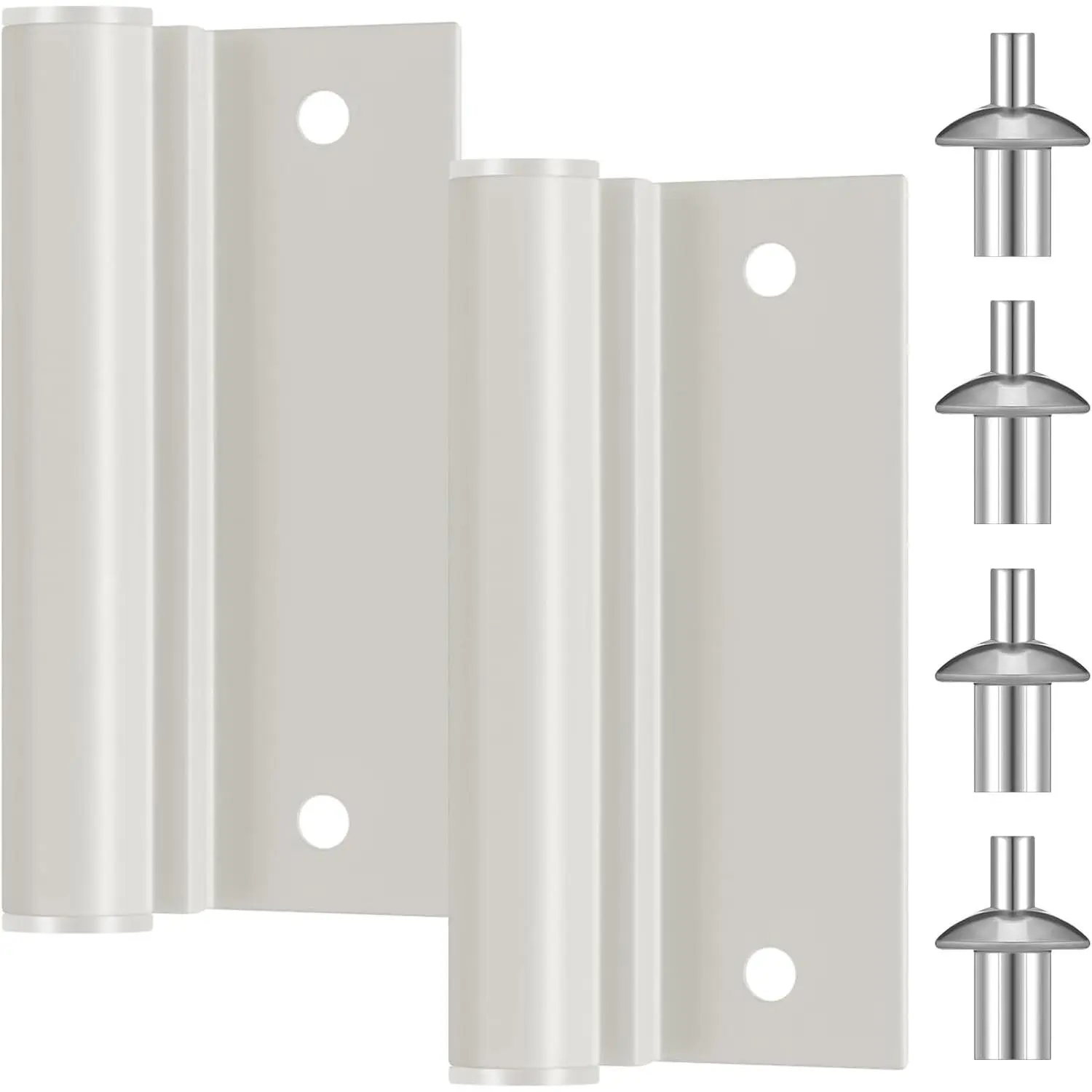 2 Sets White Screen Door Hinges Leaf Lower  Storm Door Hinges   Compatible with Screen Doors