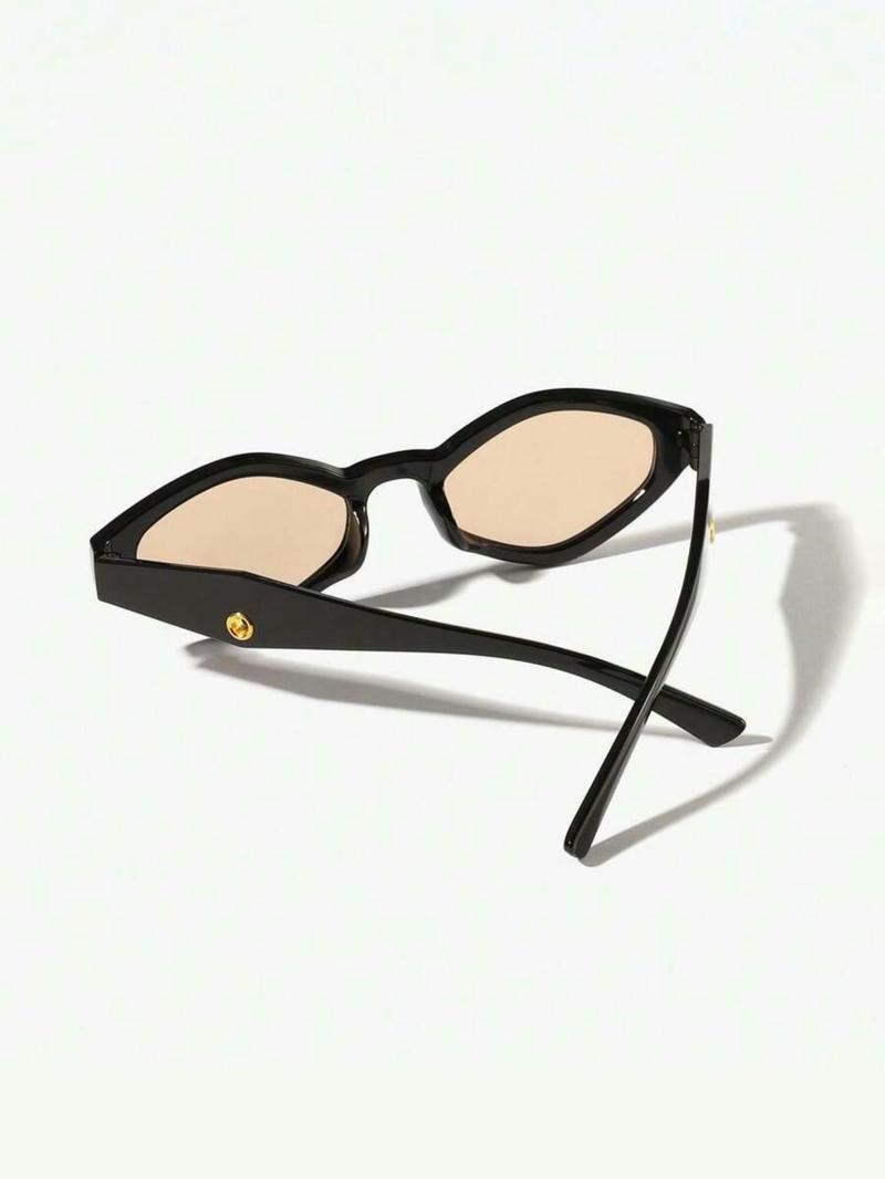 Women's Fashionable Plain Color Sunglasses, Trendy Casual Full Rim Sunglasses for Everyday Use, Fashion Accessories for Outdoor Activities, High Quality Sunglasses