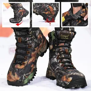 Men'S Camouflage Snow Boots, Winter Sports & Outdoor Hunting Footwear, Warm Plush Lined, Lace-Up Short Boots with Round Toe, Fabric & Canvas Upper, Rubber & MD Sole, for Hiking, Daily Wear & Winter Sports Boy Walking Shoes Closed Insole Black Decor C