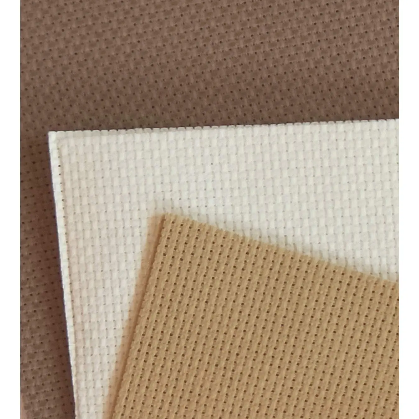 12" x 18" by 3 Pack 14CT Counted Cotton Aida Cloth Cross Stitch Fabric (Antique White +Coffee+Khaki)