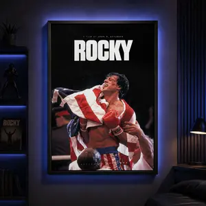 Vintage Boxing Poster Print, Retro Action Movie Wall Art, Motivational Sports Canvas for Bedroom, Gym & Office