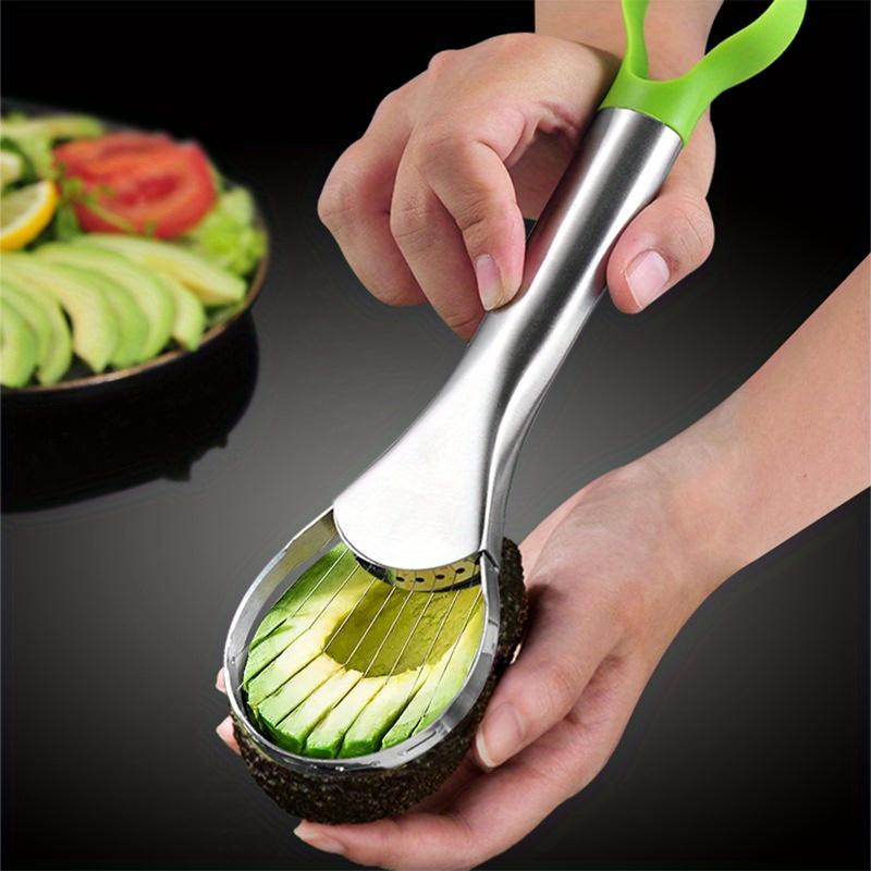 Department Store 1pc 2-in-1 Stainless Steel Avocado Slicer & Peeler  Multifunctional Kitchen Gadget, Ergonomic Handle, Dishwasher Safe, Cuts Peels Avocados, Mangoes, Dragon Fruit More, Culinary Accessory | Sleek Metallic Design Stainl