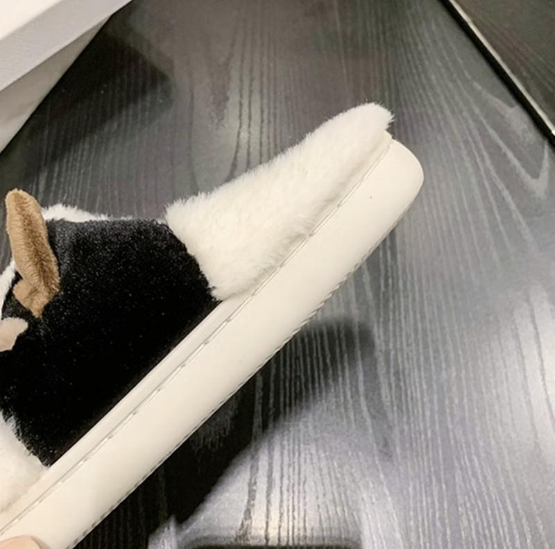 Fashionable Adorable Couples Cow Slippers for Men Women - Thickened Sole Warm Anti-Slip Deodorant Home Outdoor Shoes