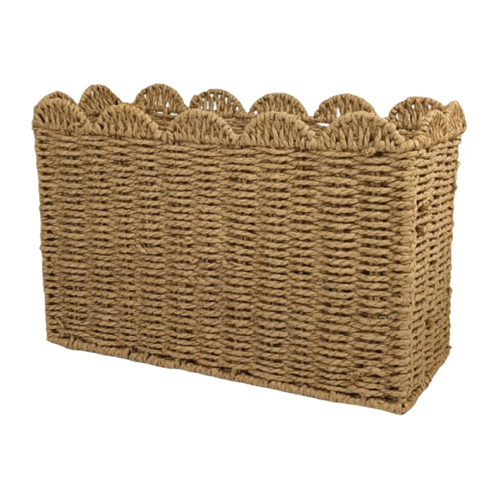 Woven Storage Basket, Magazine Rack, Rustic Woven Magazine Holder, Newspaper File Organizer, Home Decor Accessory