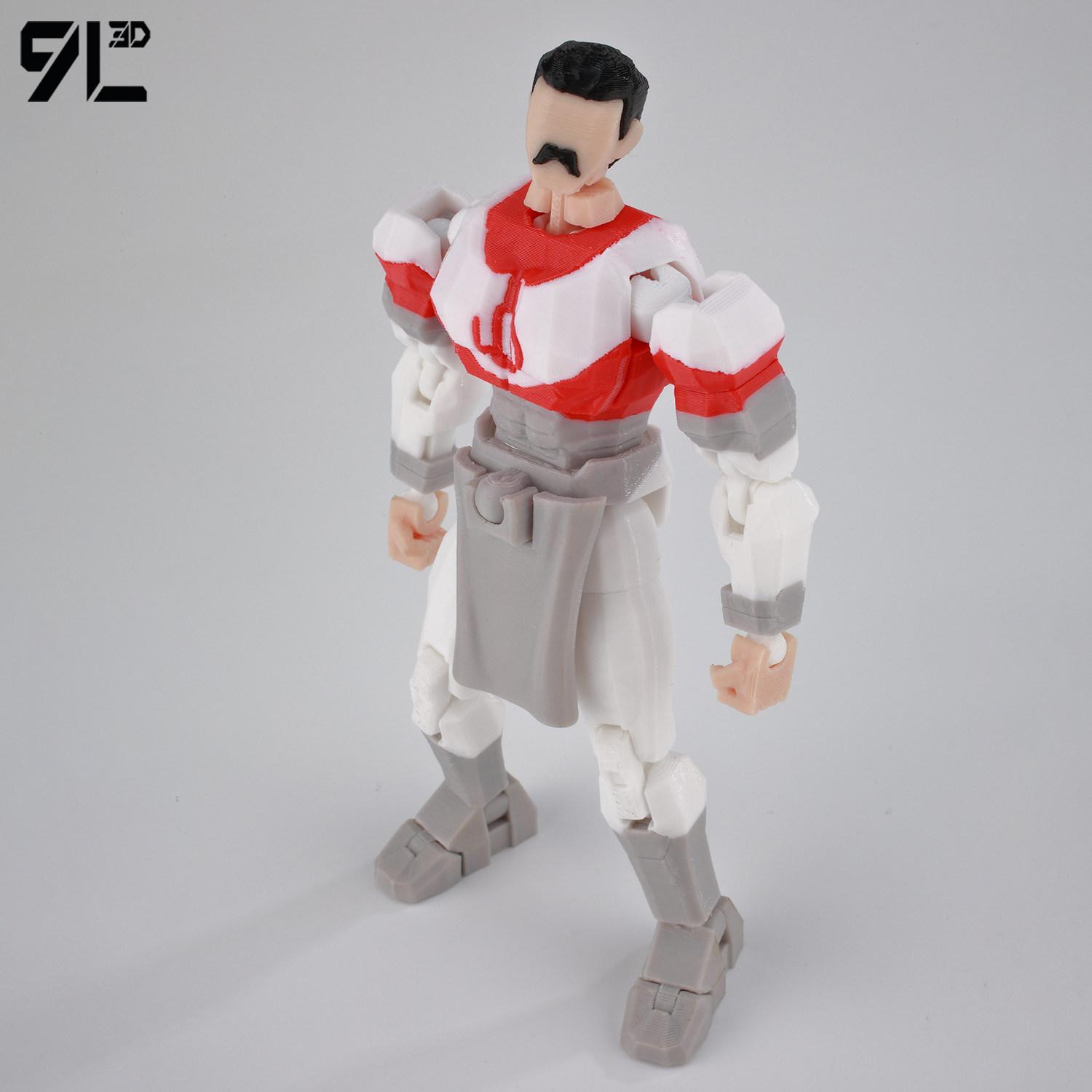 9L 3D 3D Printed Articulated Omni-Man Action Figure From Invincible Series With Interchangeable Hands Collectible Model