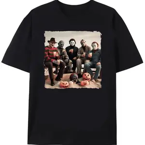 90s horror movie retro Halloween party pumpkin shaped t-shirt Unisex t-shirt Gifts for everyoneUnisex gift, beloved him/her Cotton Top