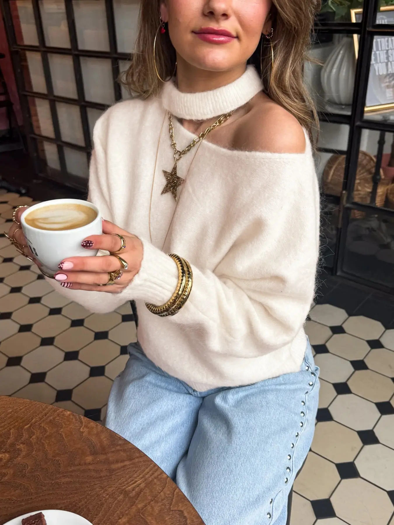 Women's Asymmetrical One Shoulder Knit Sweater, Chic Long Sleeve Cutout Pullover for Fall, Aesthetic Sexy Knitwear for Daily Wear, Women Plain Knitted Jumper, Trendy Fall Tops, Womenswear