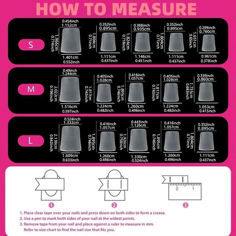 Cute Charms Decor Fake Nails, 10pcs Removable False Nails for Women Girls Nail Art, Effortless Press on Nails Manicure Set, Acrylic Press Nails, Fake Nails Extension