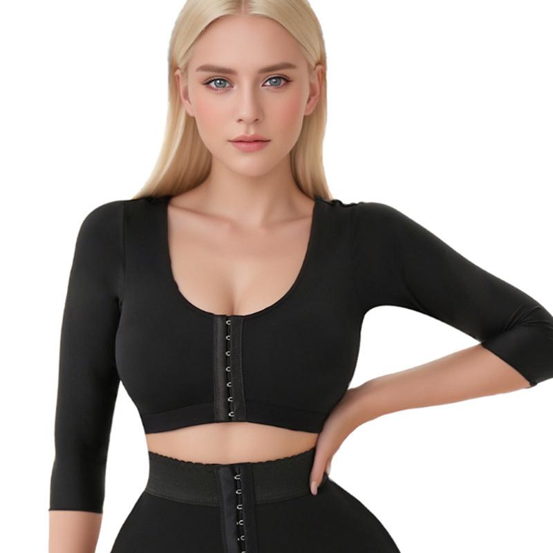 Women Arm Shaper Post Surgery Arm Lipo Compression Sleeves Arm Front Closure Shapewear Bra
