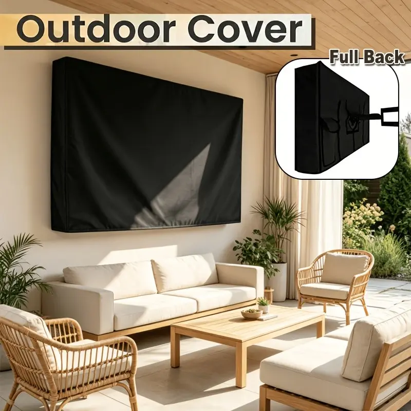 Outdoor Wall Mounted TV Protective Cover, UV Dustproof Weatherproof, Low Temperature Resistant, Waterproof TV Sleeve for Exterior Tvs