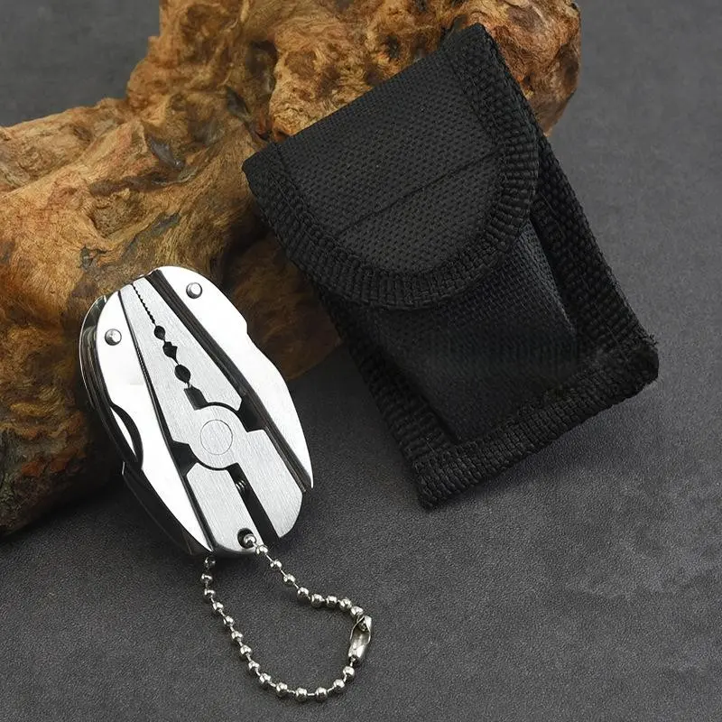 Mini Multi-Functional Tool, Pocket-Sized Outdoor Pliers, Smart Bottle Opener, Dual-Sided Polishing, Ideal for Camping Gear