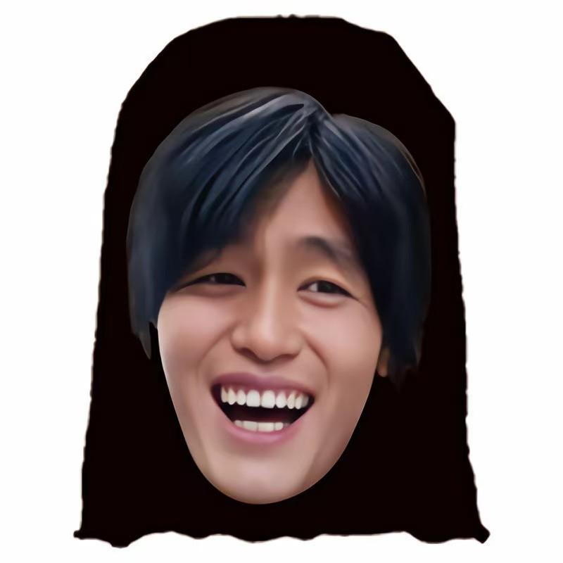 Popular funny hood mask tricky funny face big head dragon picture expression bag hood cycling mask breathable