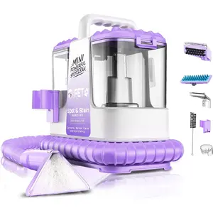 Portable Carpet & Upholestery Cleaner Machine for Pets, Spot, Stain, Couch Cleaner Machine with  Suction and and Self Cleaning, /Auto Detailer, Lightweight Compact Design,