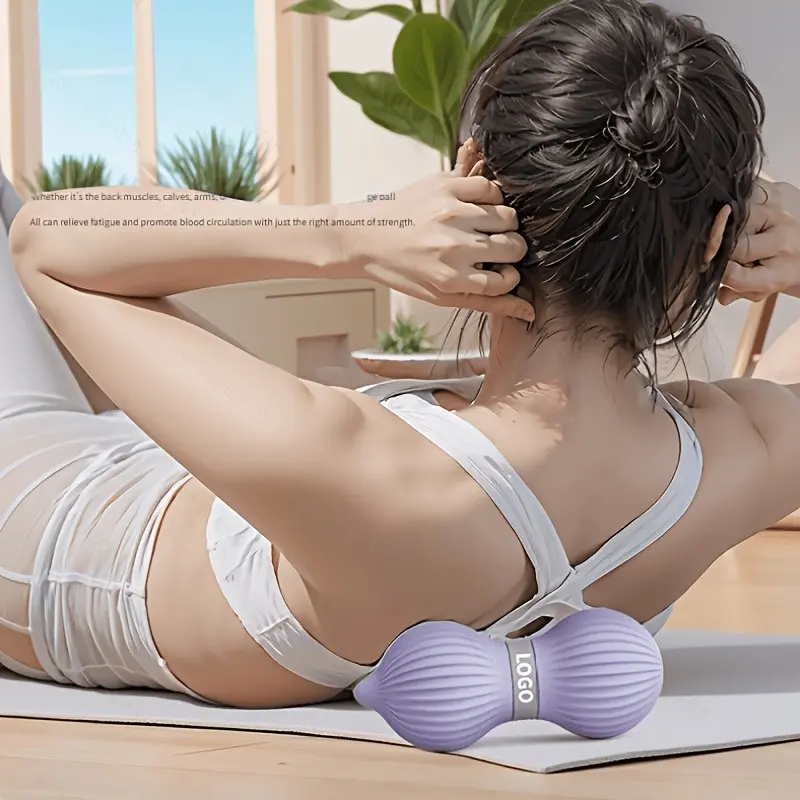 Vertical Groove Fascia Ball Duo, Ideal for Foot Hand Leg Muscle Relaxation, Ergonomic Design, Perfect for Yoga Gym Office Travel, Muscle Massagers