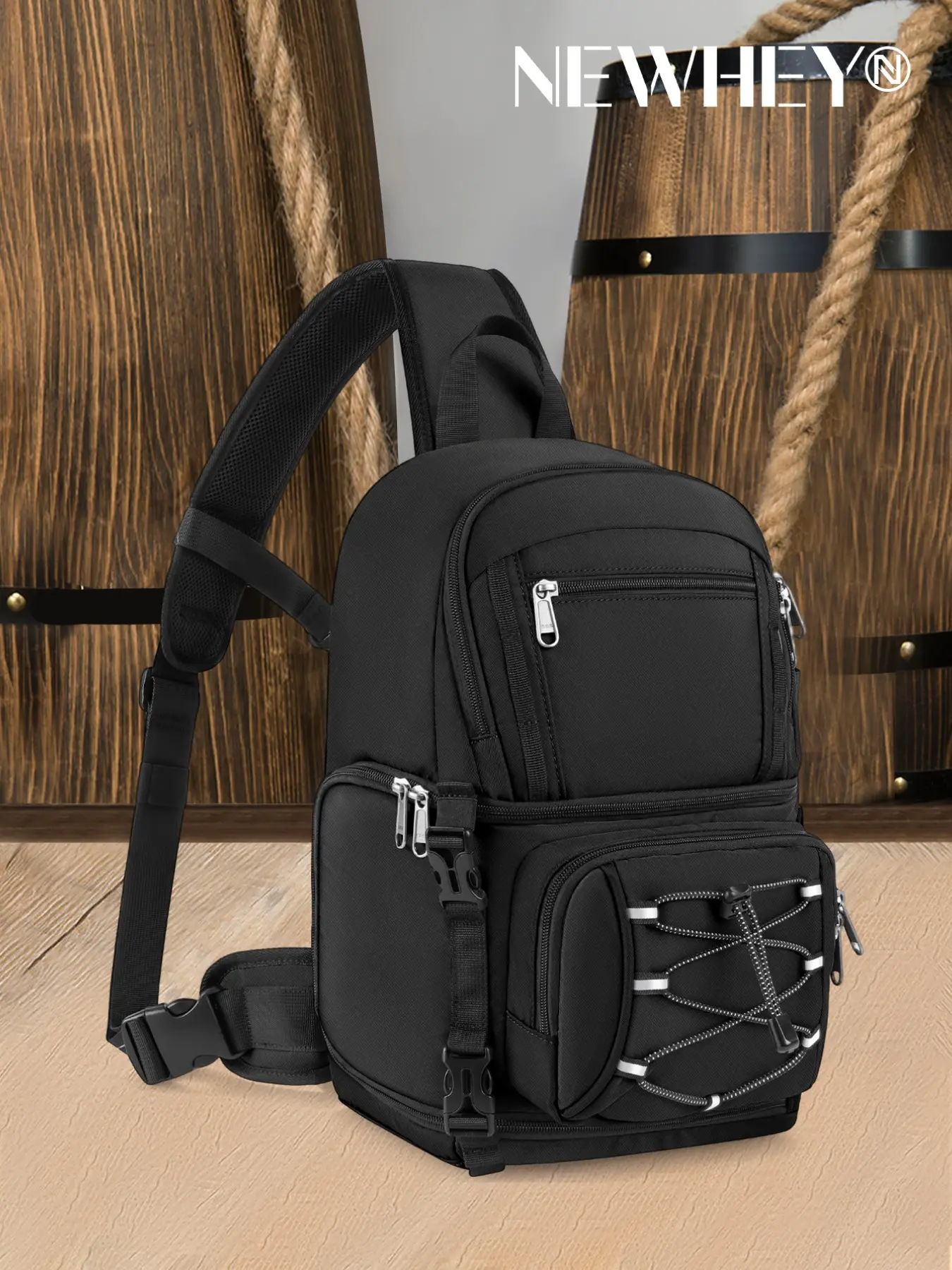 Small Waterproof Crossbody Sling Camera Bag, Dslr Mirrorless Camera Case with Padded Insert, Tripod Holder for Canon Nikon Sony Fuji