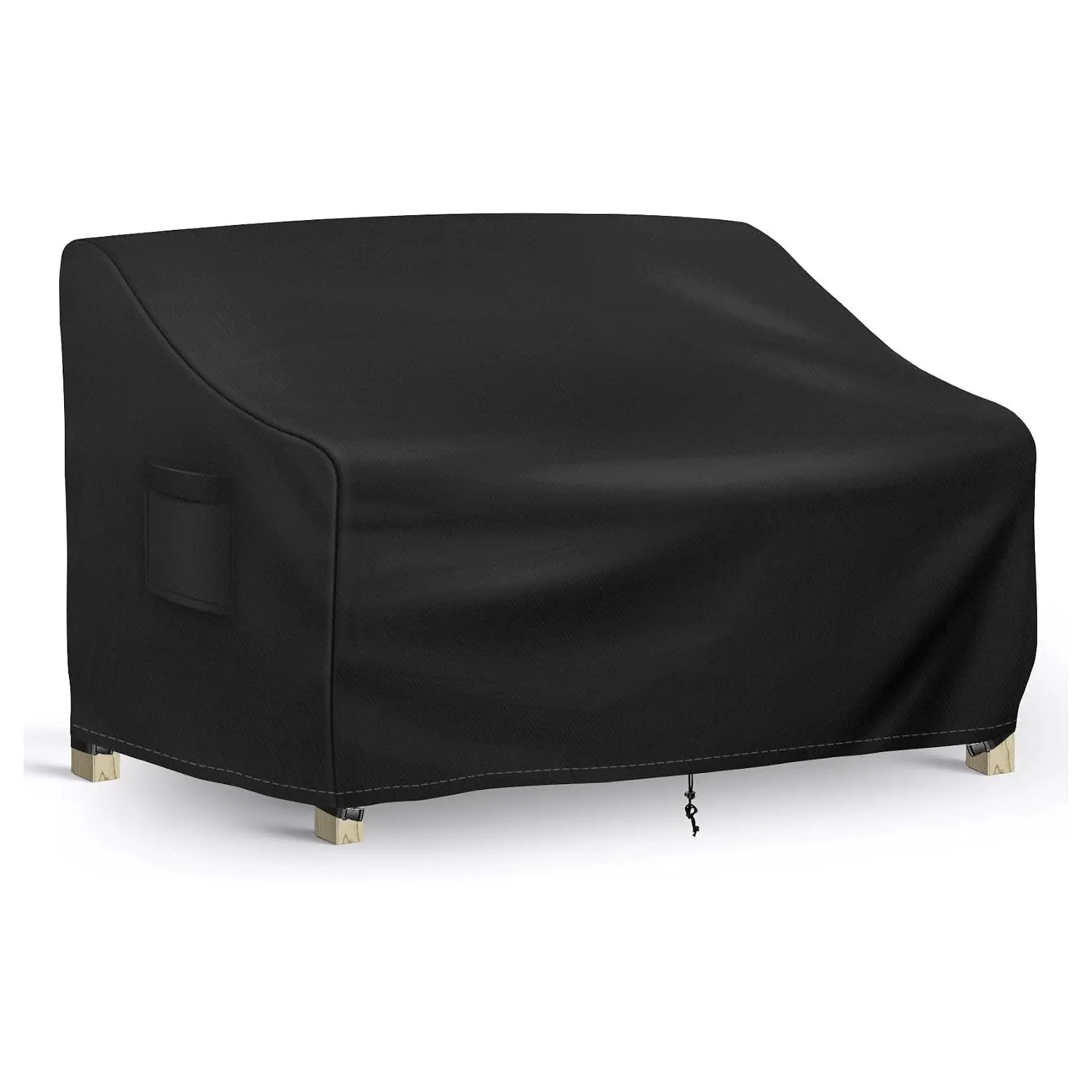 Patio Loveseat Cover, 2-Seater, Waterproof, 54W x 37D x 35H Inches, Black, Patio Furniture CoversGift