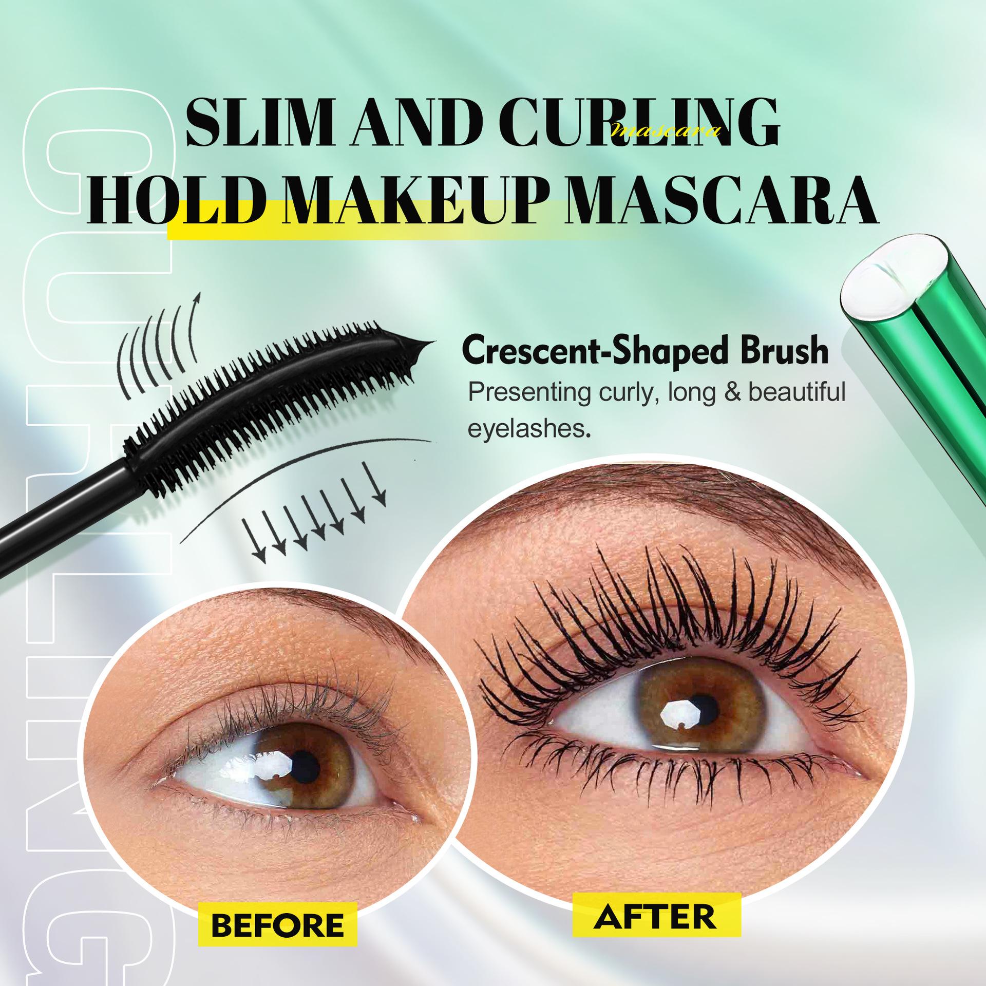 Long-lasting, setting mascara, waterproof, lengthening, curling, non-clumping, smudge-proof, naturally lengthening makeup