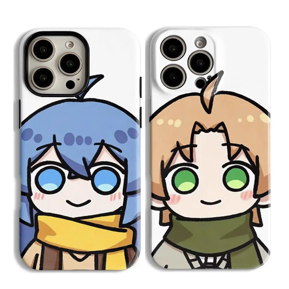 Viral Mushoku Tensei Rudeus & Sylphiette Chibi Couple Anime Smartphone Casing - Eco-Friendly Protection Accessory for iPhone 17 Air,16 Pro Max,15,14 Plus,13,12,11 Handheld Cellphone Devices, Accessories, Cover