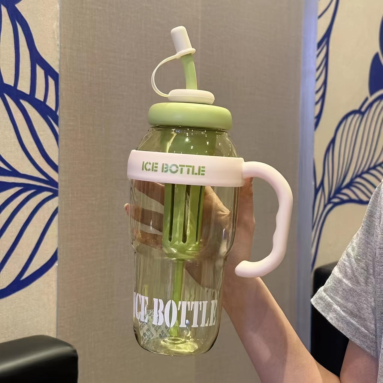 40.58oz leak-proof portable sports water bottle, durable PC material, green, with safety cap and handle, perfect for outdoor activities such as Halloween, Christmas, and New Year, fitness water bottle, travel hydration