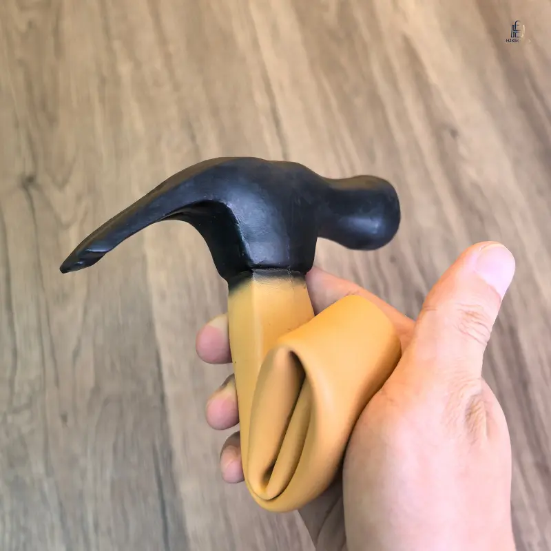 1PC Funny Prank Simulation Hammer, Soft Comfort Grip Novelty Trick Toy, Hilarious Joke Prop for Halloween Christmas Party Gag Gift